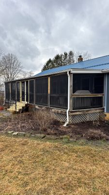 Renick Screened-In Porch Build with Custom Pressure-Treated Stairs