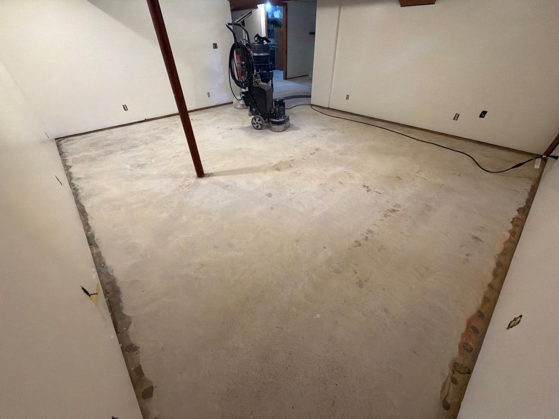 Basement Epoxy Flake Floor Installation and Surface Repair in Montague by Gordon Painting