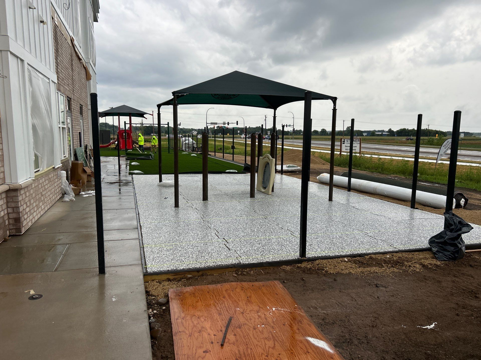 Lake Elmo Playground Artificial Turf Installation by Southwest Greens Midwest