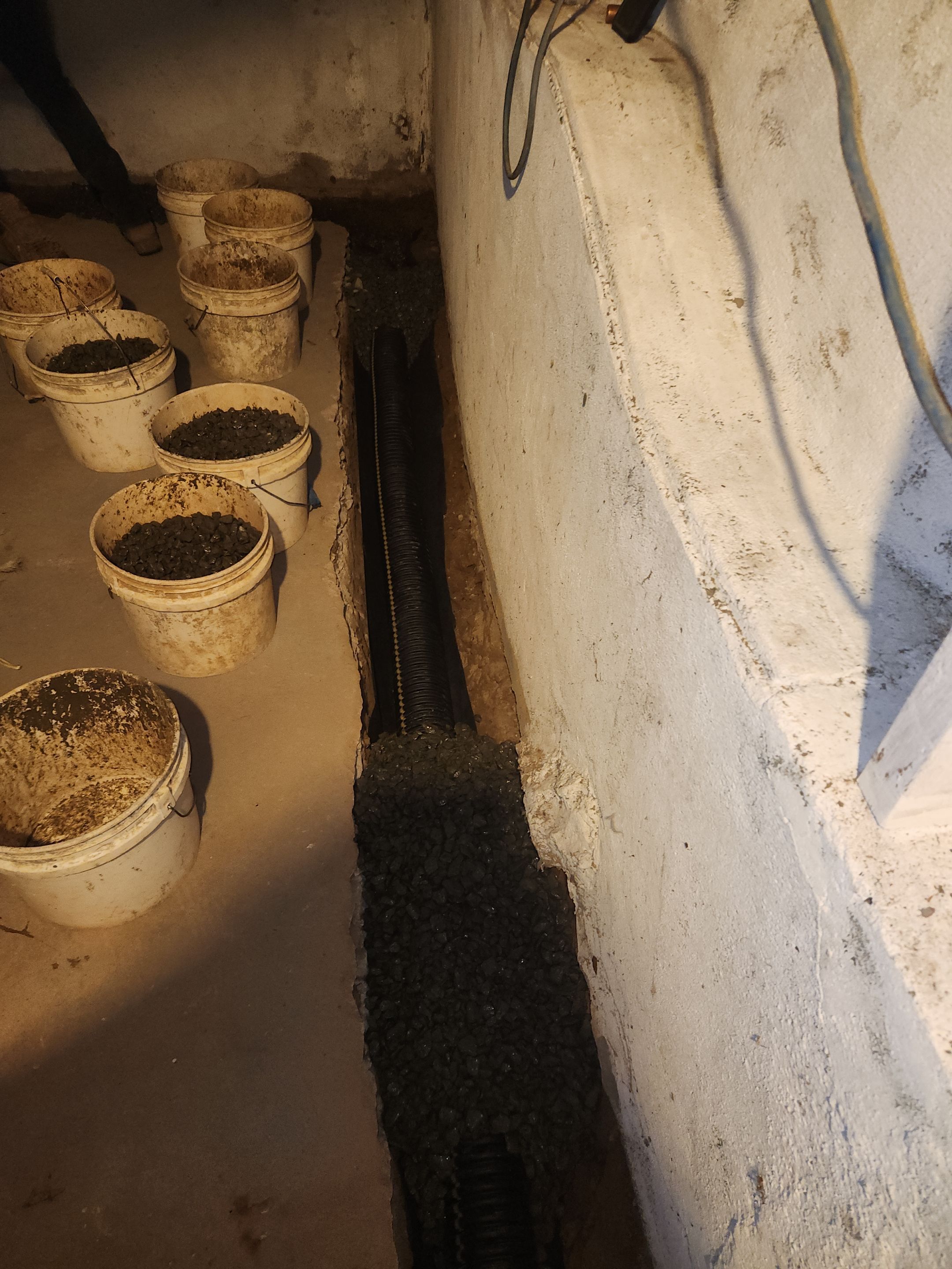 Interior French Drain & Mold Remediation in Mt Tabor NJ by Pure Service Pro, LLC 