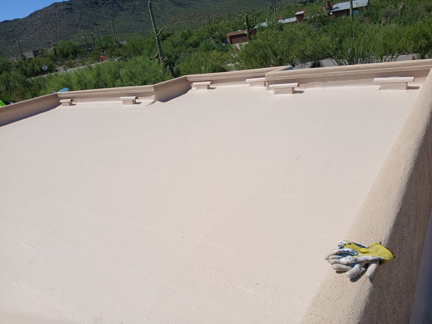 Residential Flat Roof Elastomeric Coating and Restoration in Tucson by West Coast Roofing AZ