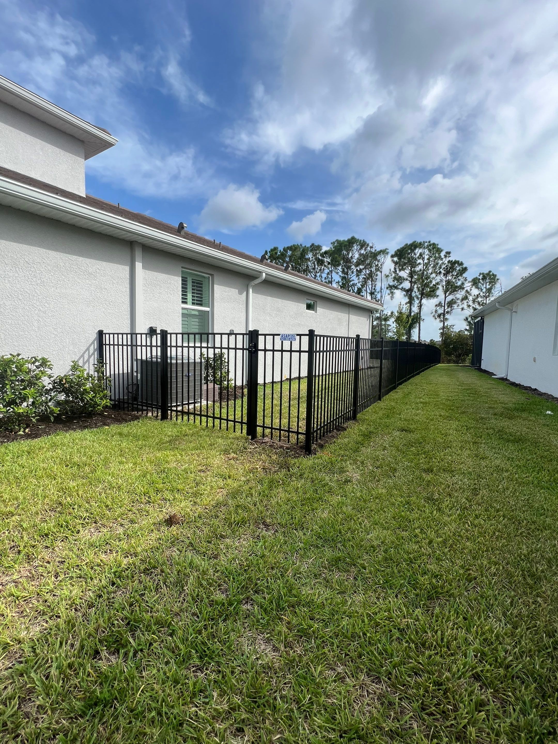Aluminum Fence Installation using Black 3 Rail Aluminum Fence by Asap fence and gates, LLC