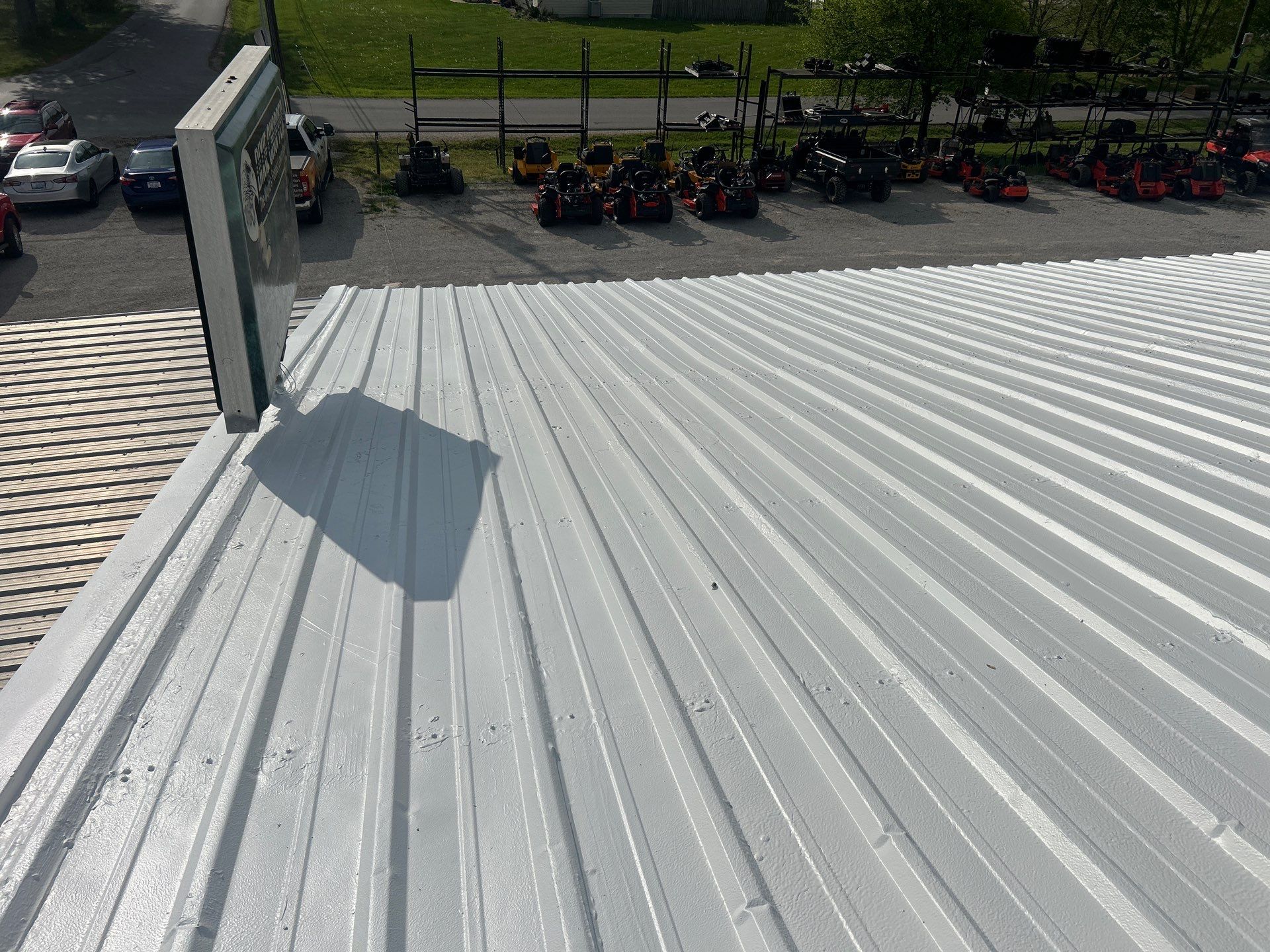 Commercial Metal Roofing Restoration using Coatings by Kentucky Commercial Roofing