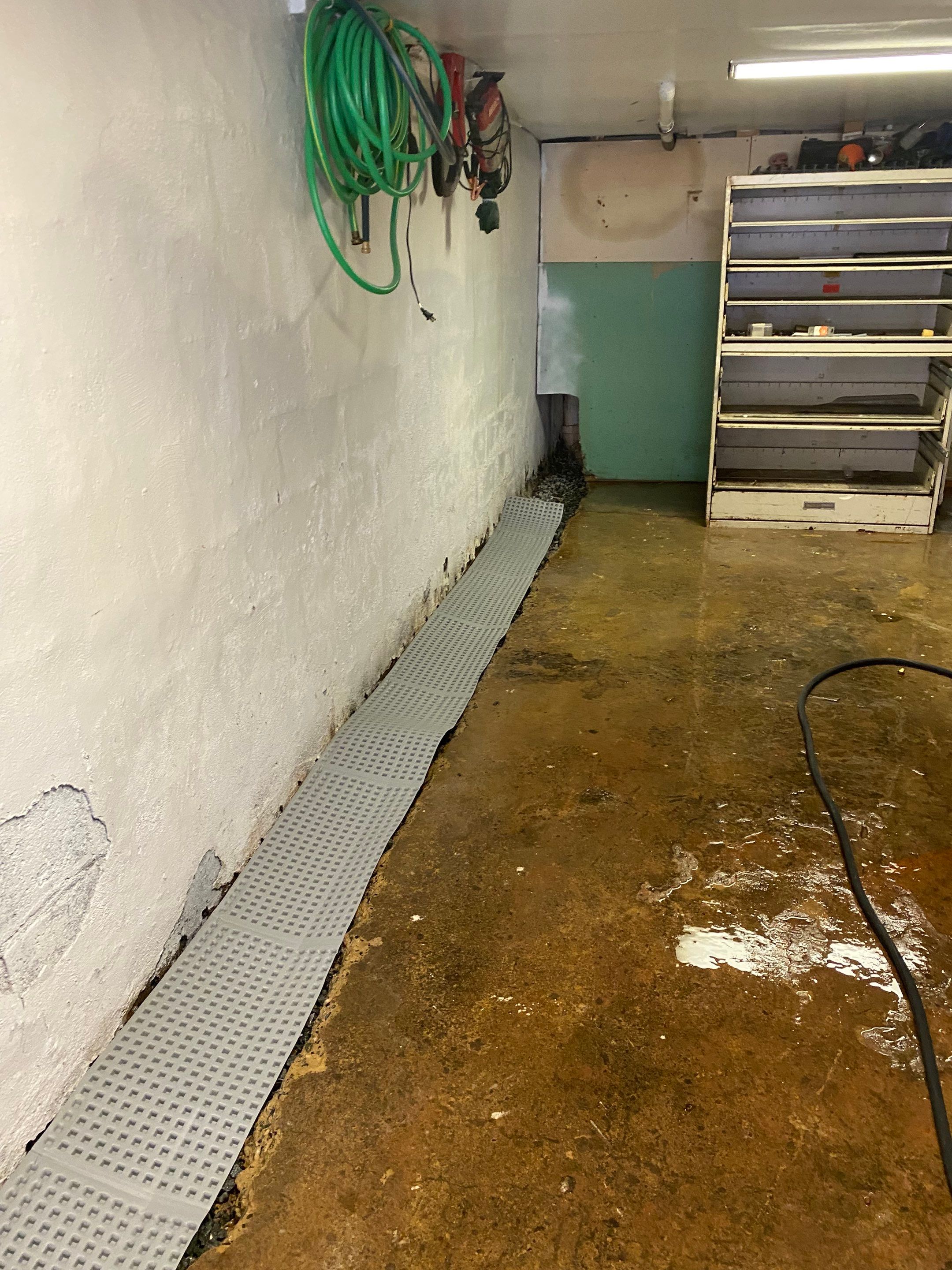 Interior French Drain Job in Bayonne, NJ by Pure Service Pro, LLC 
