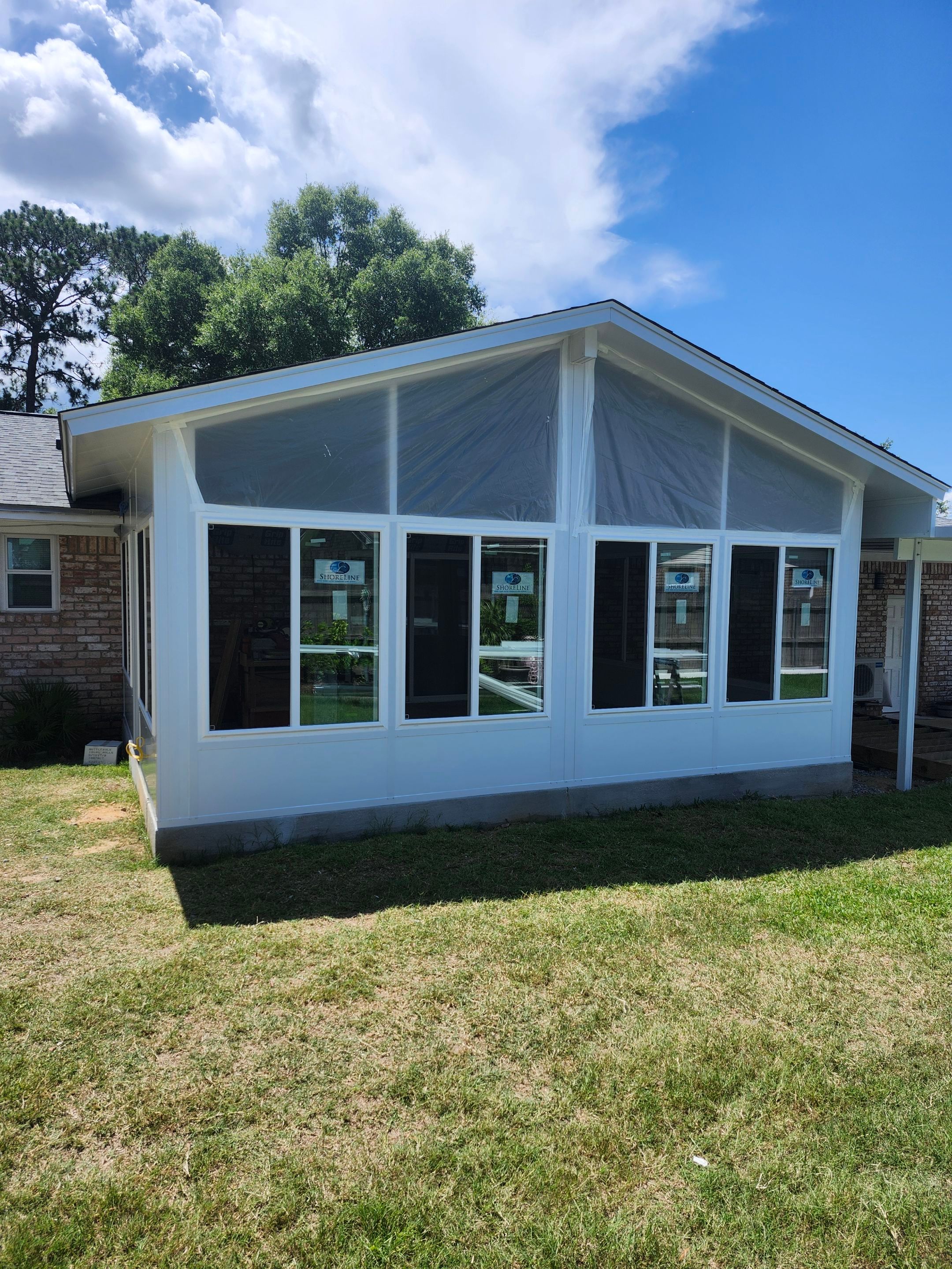 Cathedral Glass Room w/Adjoining Patio Cover by Titan Sunrooms