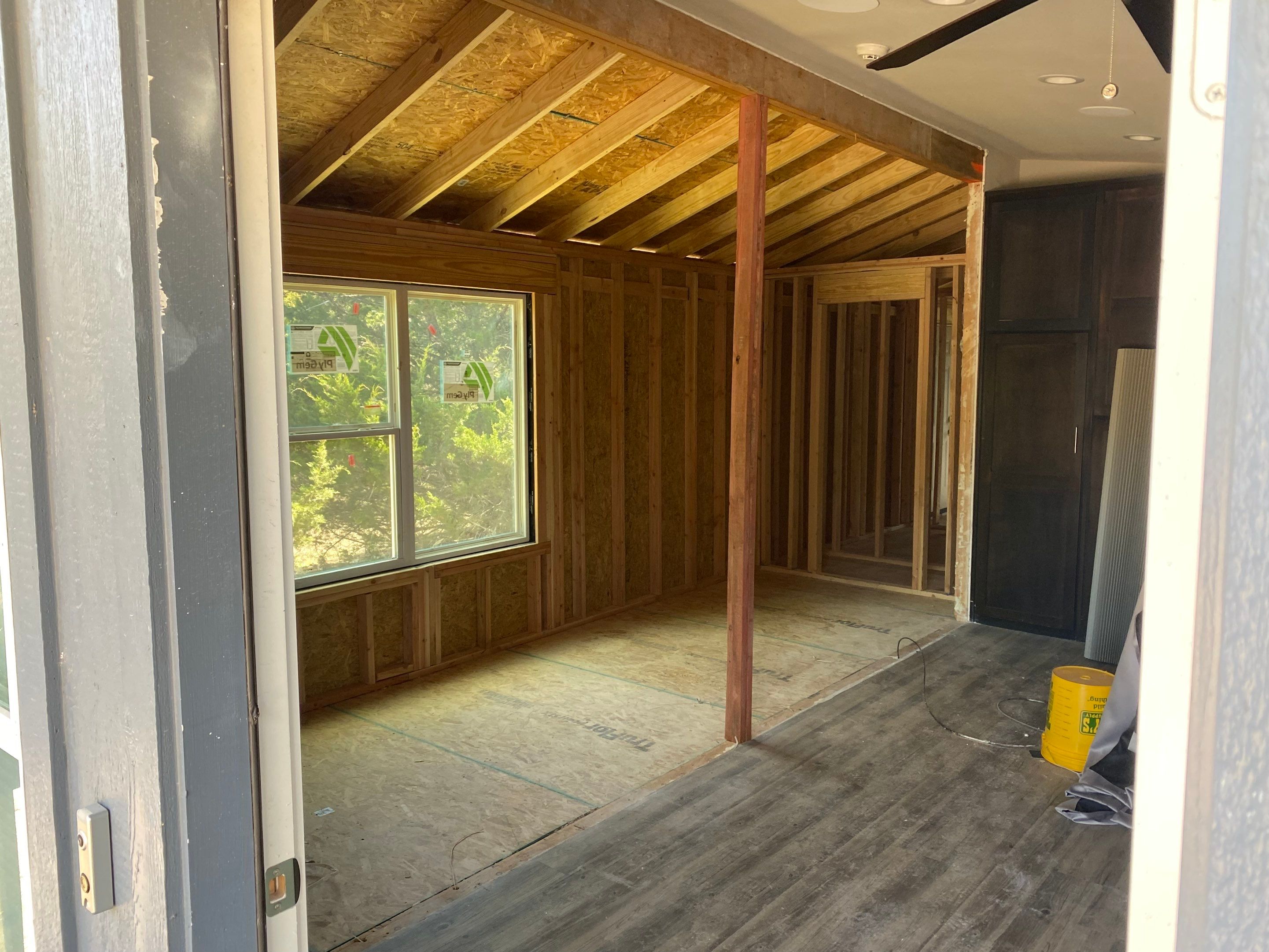 Spray Foam on this tiny house addition  by Apex Insulation Solutions