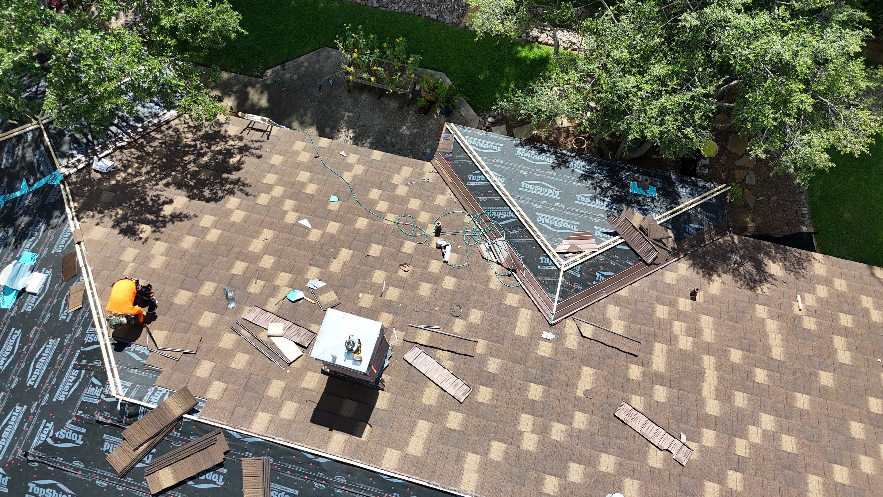 Decra Shake XD Install and Full General Contracting project in one of Arlington's beautiful communities by First United Roofing & Construction