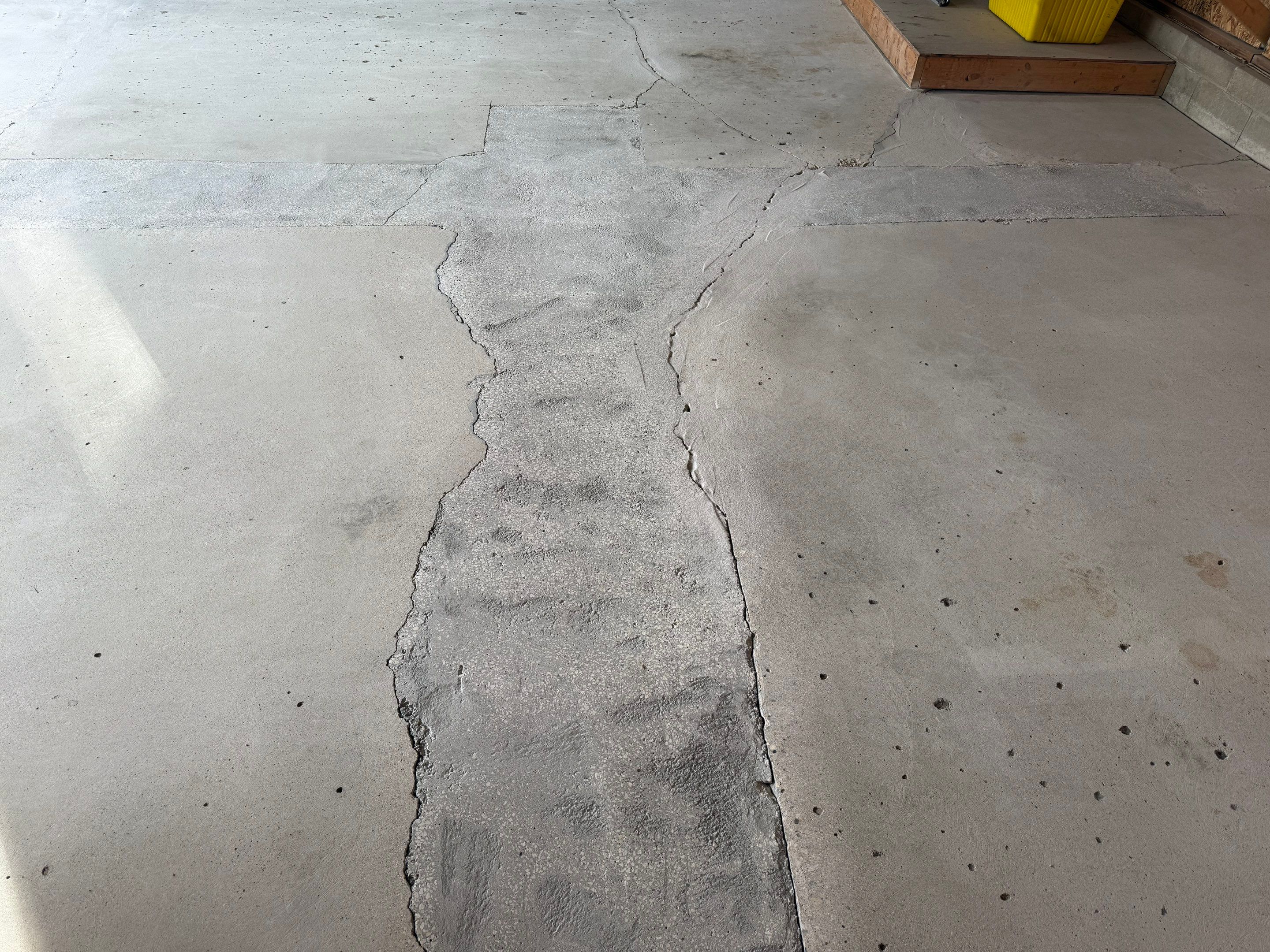 Multi-Colored Epoxy Garage Floor Coating and Concrete Stair Restoration by Select Painting, Coatings & Garage Cabinets
