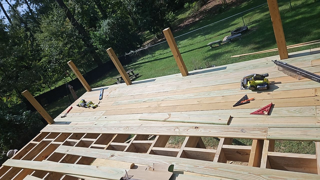 Split Rail Trail - Deck Installation  by Pillar and Pine