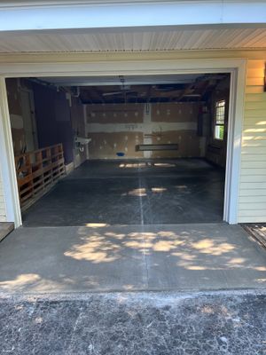 Concrete garage floor replacement