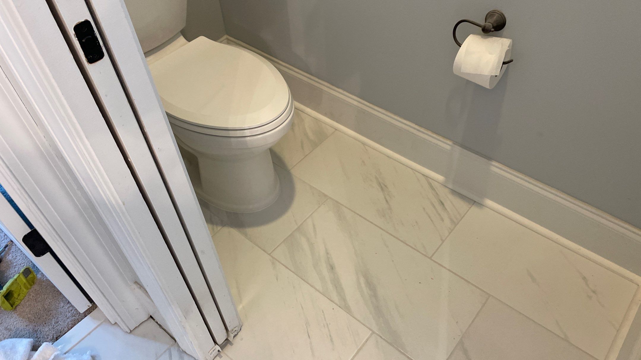 Bright Bathroom Remodel with Wall Removal, Stand Alone Tub and New Vanity by Footprints Floors of Coastal Carolina