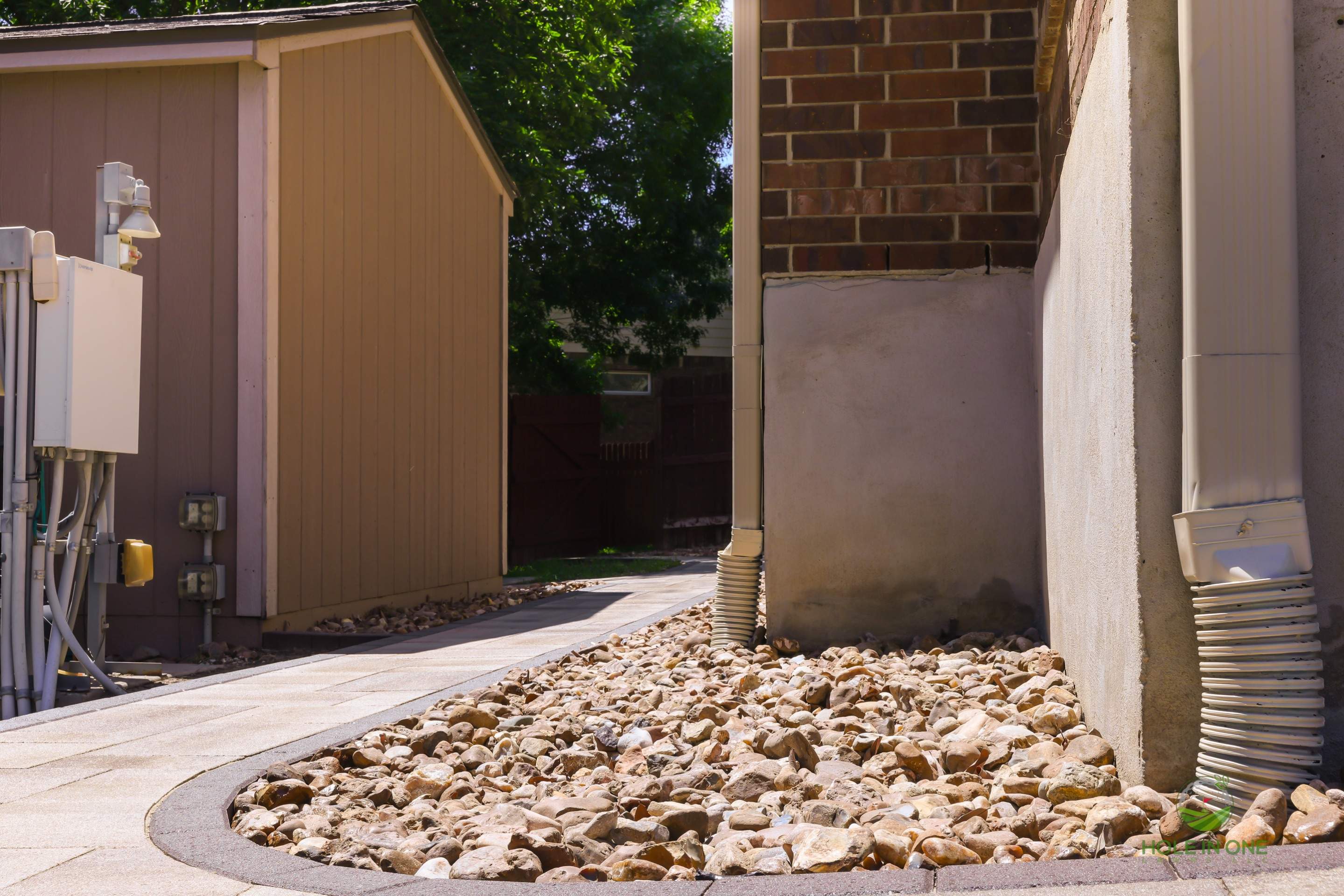 Belgard Paver Walkway, Rock Beds & Wax Myrtles | Far West Side, San Antonio TX by Hole In One Lawns, LLC