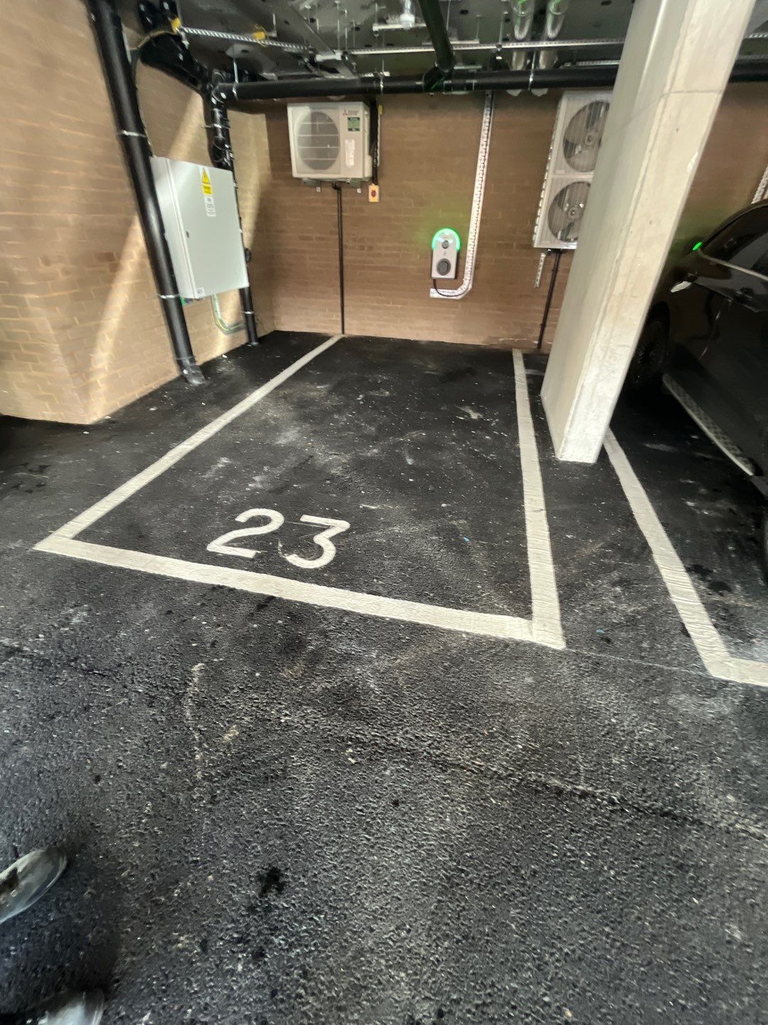 Car park cleaning using Honda 15lpm Low Pressure Washing Machine by Ges Exterior Cleaning ltd