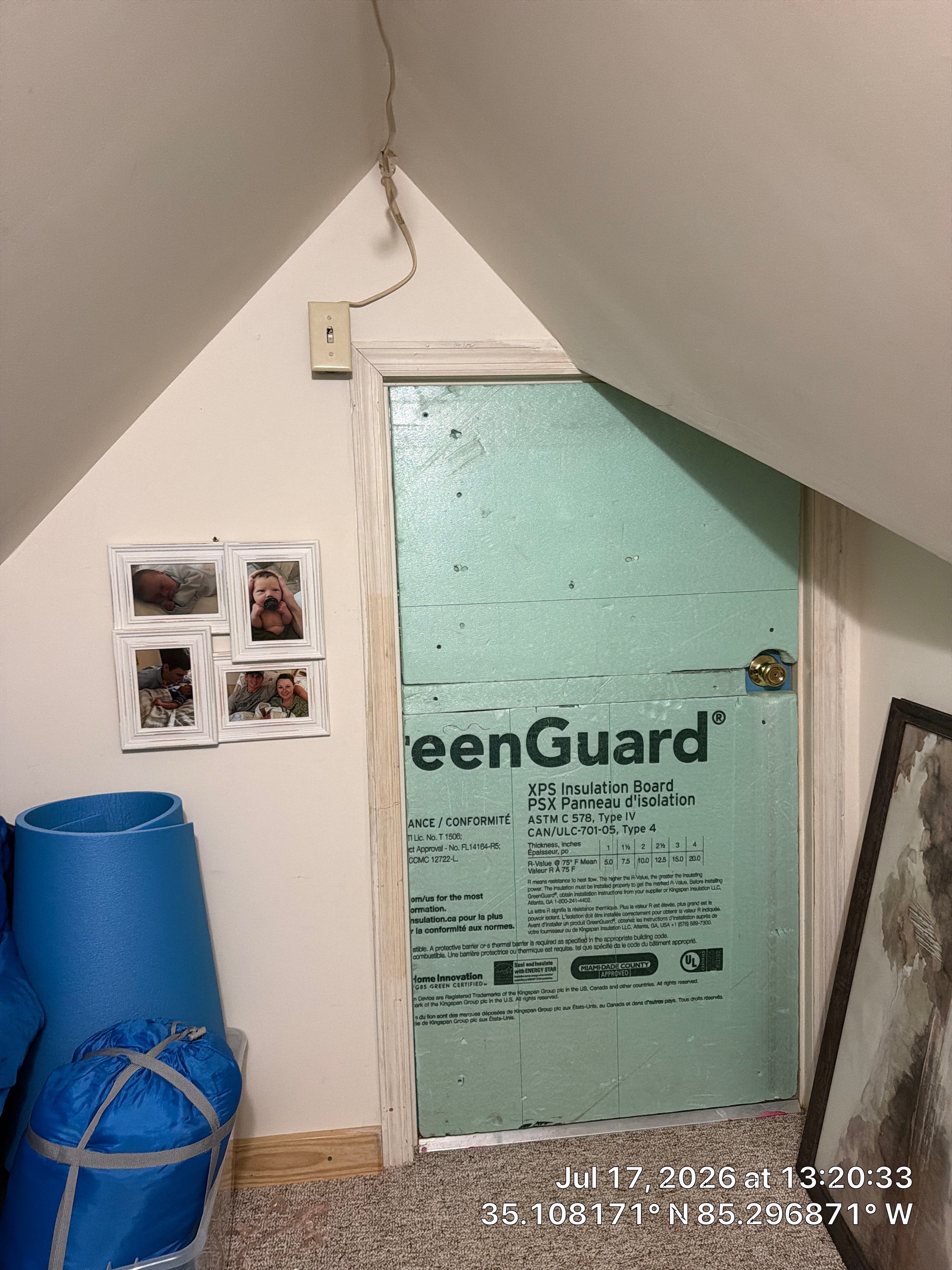 Attic Insulation and Knee Wall Access Panel Sealing in Chattanooga by CompanyCam Sales Demo