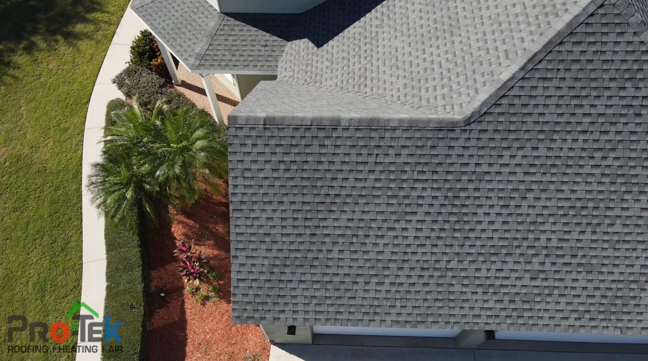 Residential Roofing Installation using GAF HDZ Shingles by Protek Roofing Heating Air & Solar
