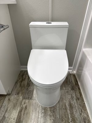 One Piece toilet install