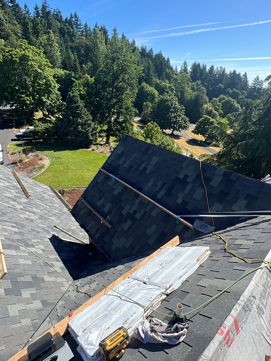 Residential Roofing Installation using Malarkey Windsor 50 Year Shingle (Color: Storm Grey) by Orezona Building & Roofing Company, Inc.