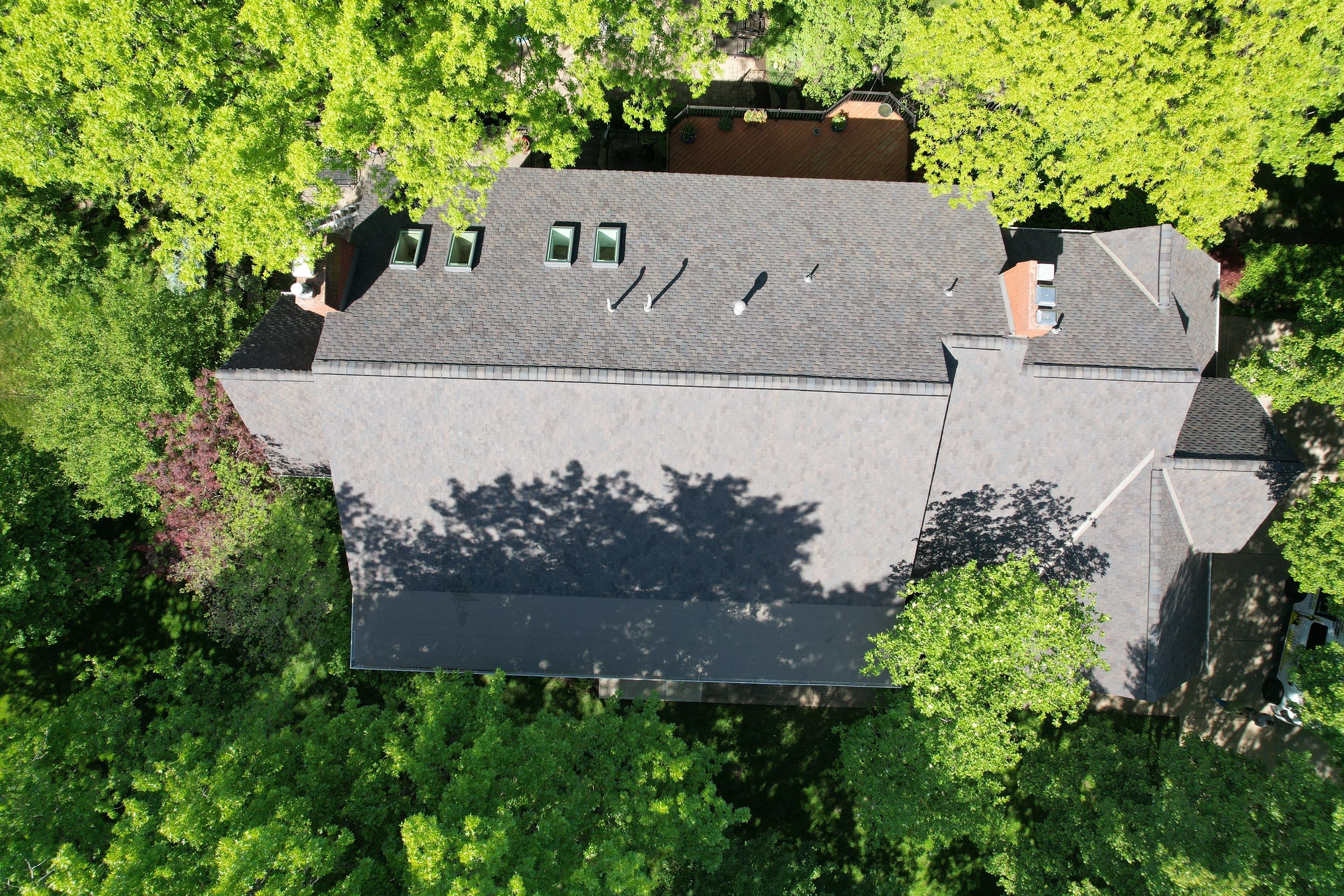 CertainTeed Presidential Shake Roof Replacement on Liberty Colonial Home by Liberty Roofing
