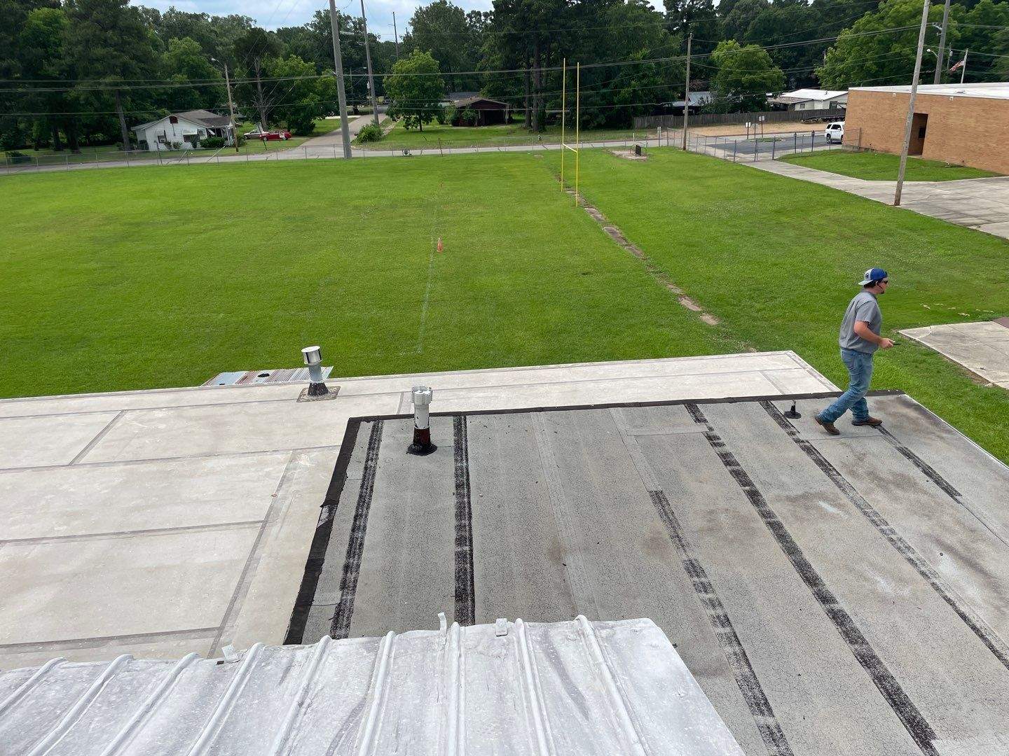 Commercial Roofing Installation using 60 mil PVC by Hostetler Roofing