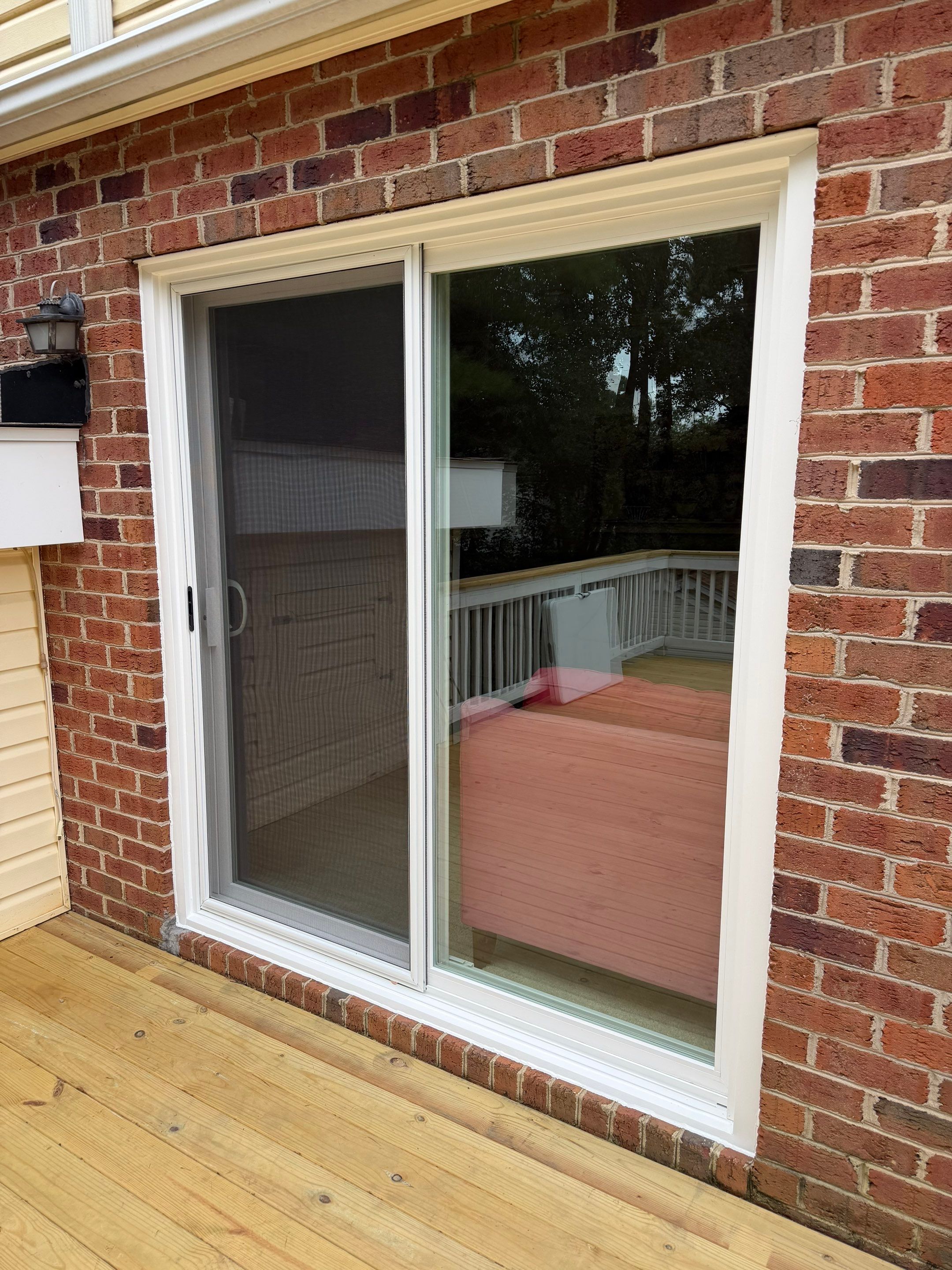 Sliding Glass Door Replacement and Deck Entry in Raleigh by The Remodeling Company