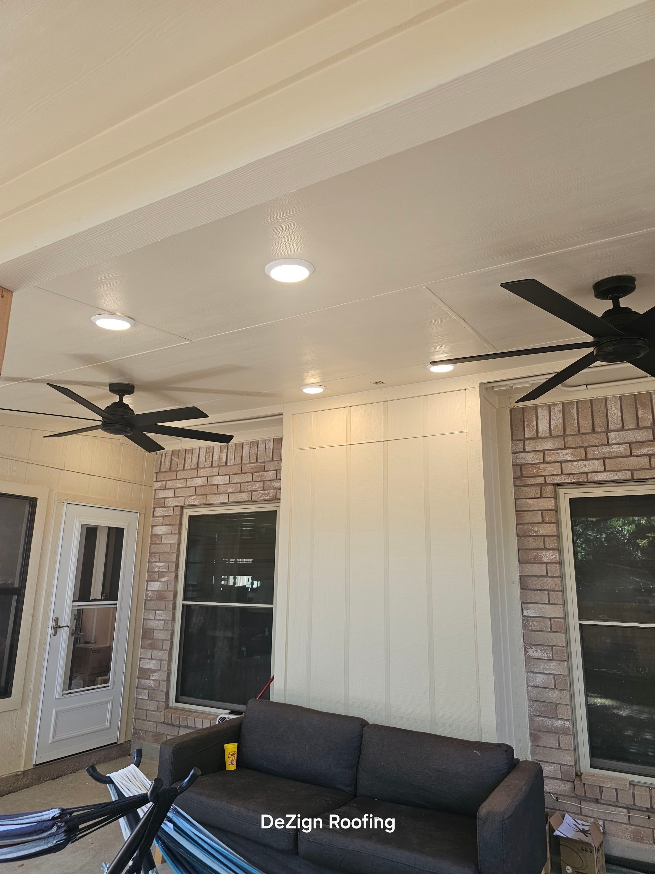 Beautiful New Covered Patio by DeZign Roofing & Exteriors