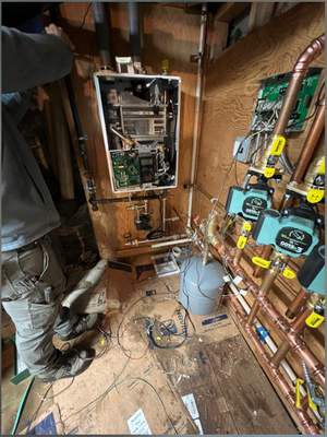 Navien 5-zone Boiler System Setup & Radiant Heating Installation — Marblehead, MA.