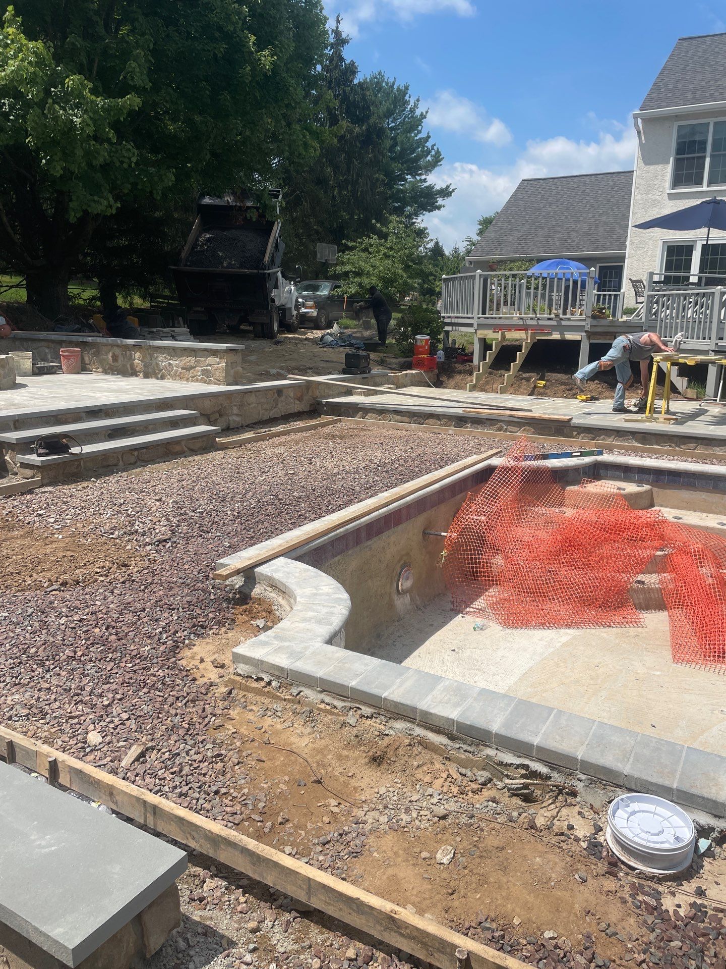 Stamped Concrete Pool Deck  by Architectural Concrete Design