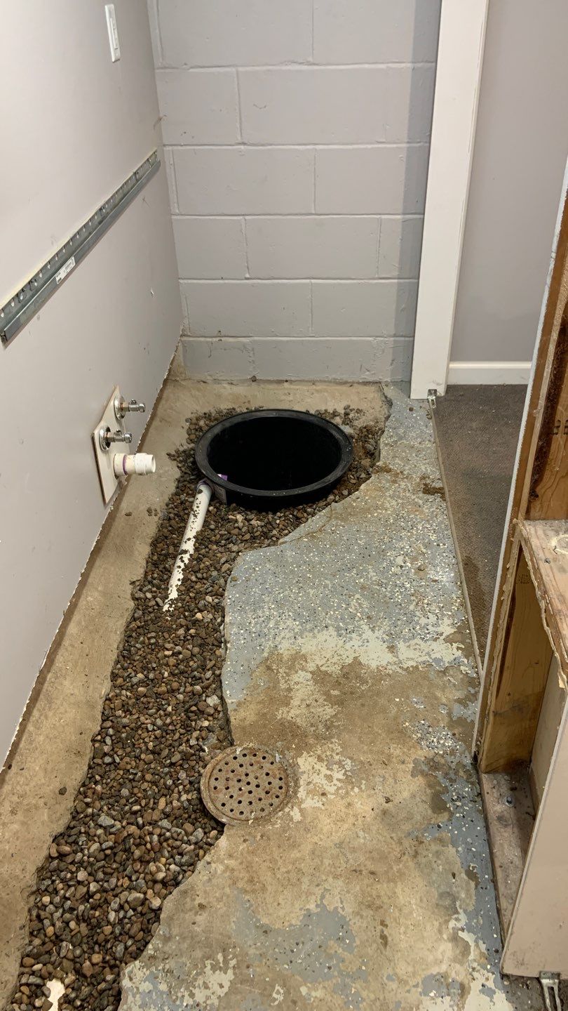 Interior Drain Tile in St. Louis Park by Waterproofing Northeast