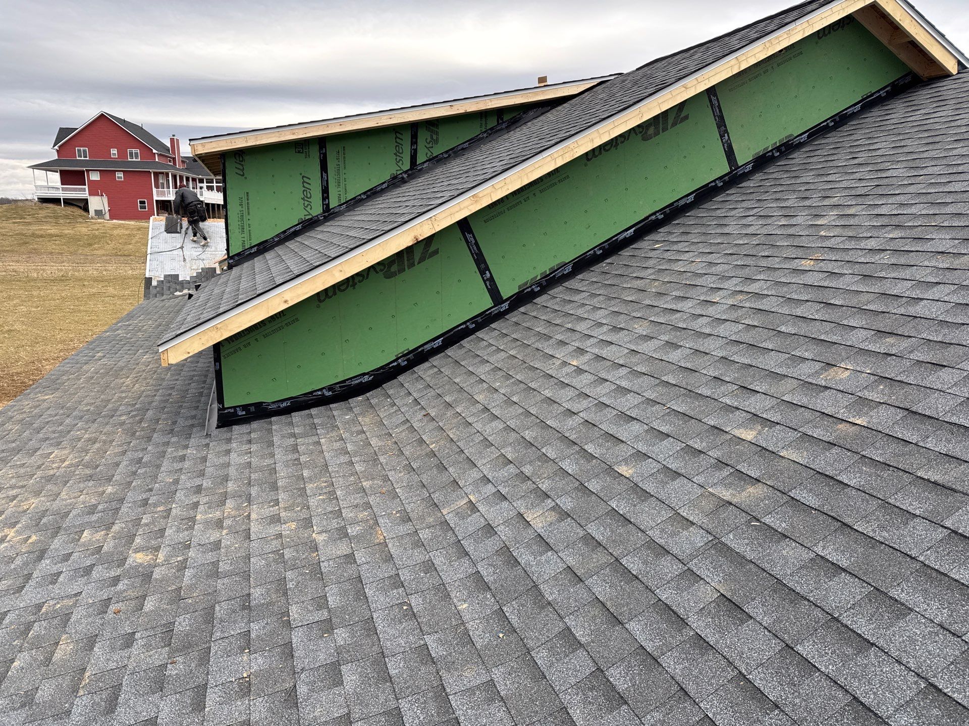 Residential Roofing Installation using Timberline HDZ Shingles - Williamsburg Slate by RoofX 