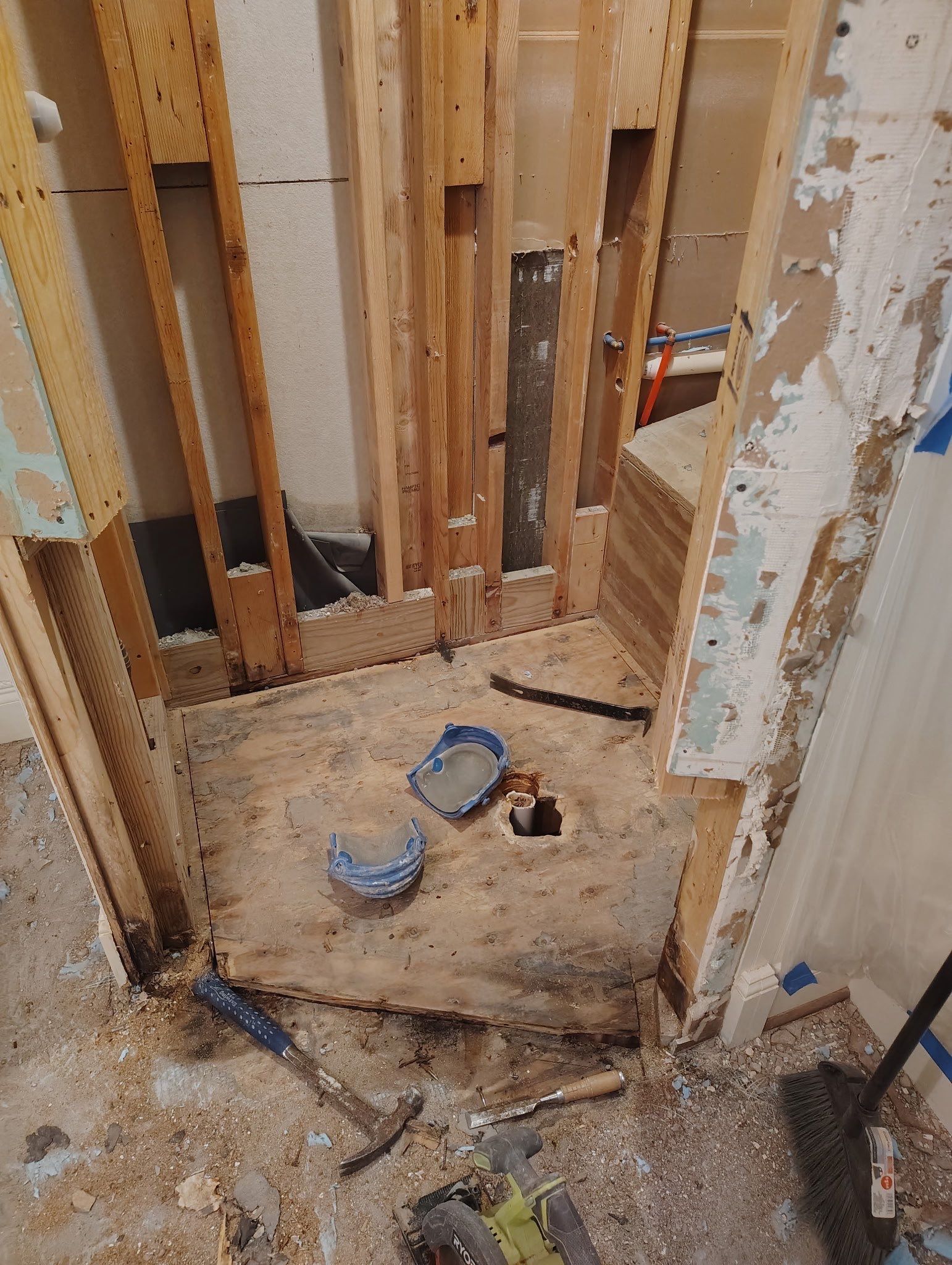 Tile shower and floor by Footprints Floors of Nashville