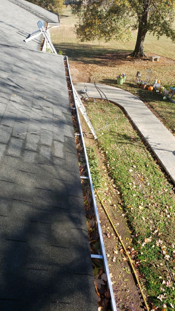 gutter cleaning and house wash and gutter guard installation by Power Wash Masters LLC