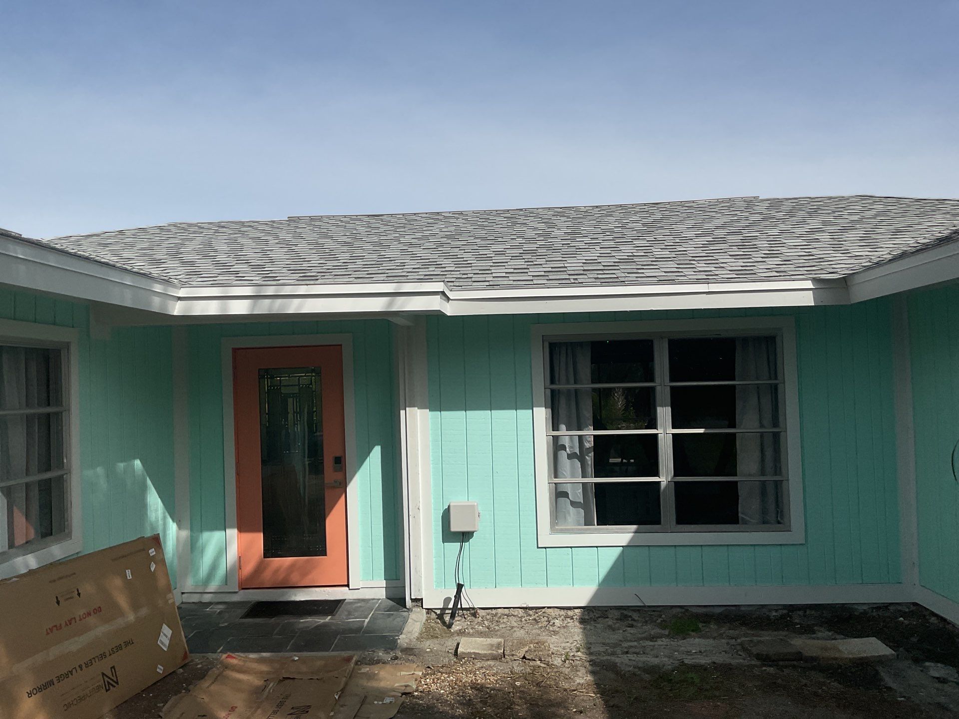White Seamless Gutters Installation in Sanibel FL by Gutter Professors
