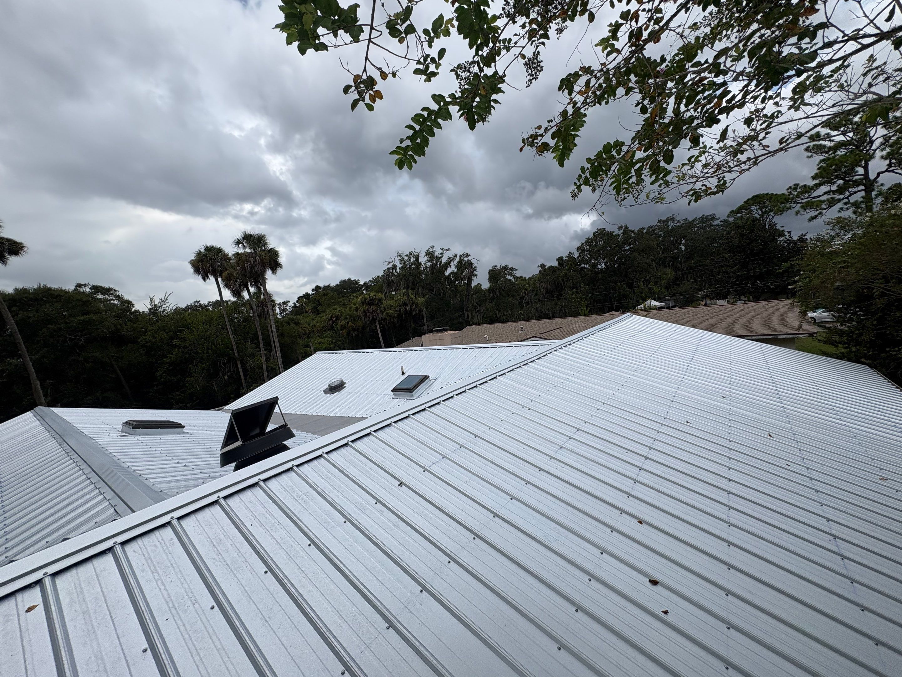Residential Metal Roofing Installation with Ultra Rib Panels in New Smyrna Beach by Pinnacle Roofing Group