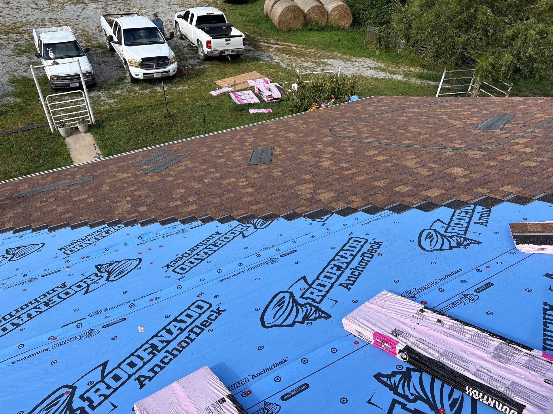 Residential Multi Structure Roofing + Gutter & Downspouts Install  by Titan Commercial & Residential Roofing 