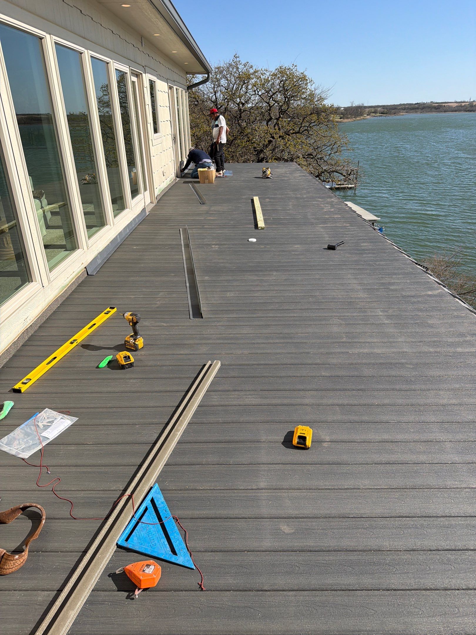 Duxxbak Deck on a Beautiful Private Lake  by BANA Roofing and Solar Supply