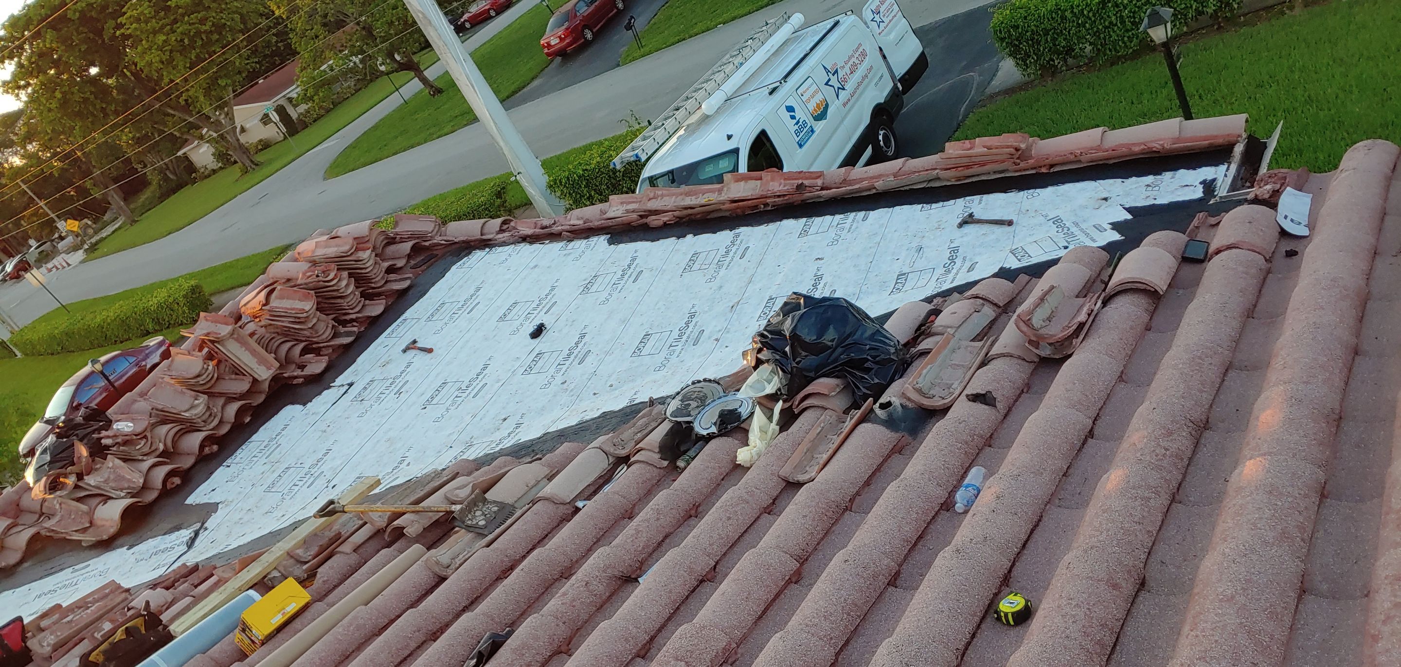 Tile Roof Repair in Pompano Beach with Structural Decking Replacement by Aastro Roofing