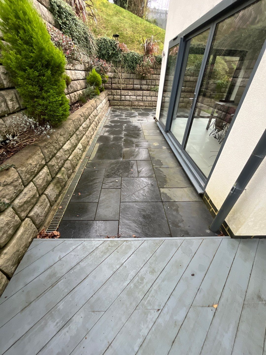 Render and patio clean using Honda 15lpm Low Pressure Washing Machine by Ges Exterior Cleaning ltd