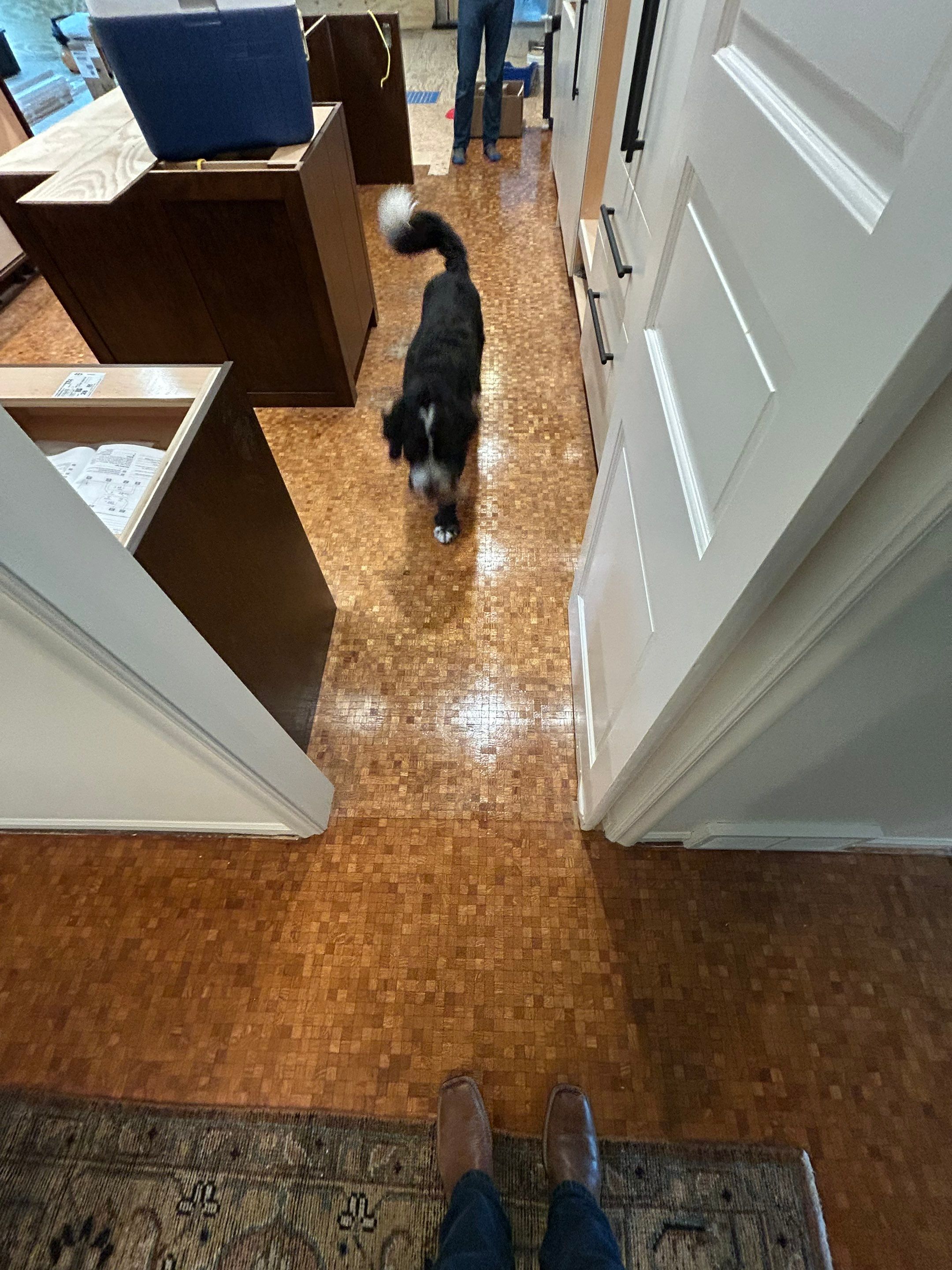 UNIQUE MID CENTURY MODERN Square Wood Tile Floor by RTBaldwin Hardwood Floors