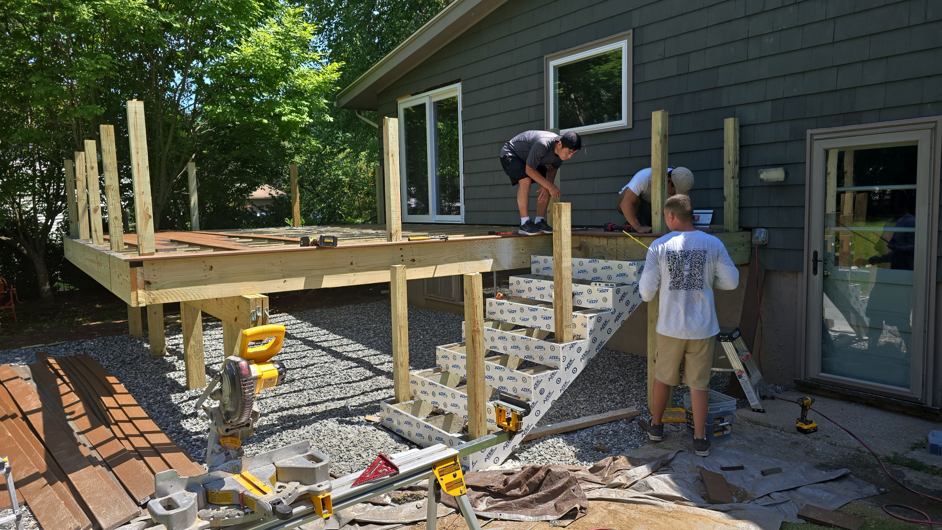 Deck built and Door with new opening in Framingham, MA by UBrothers Construction