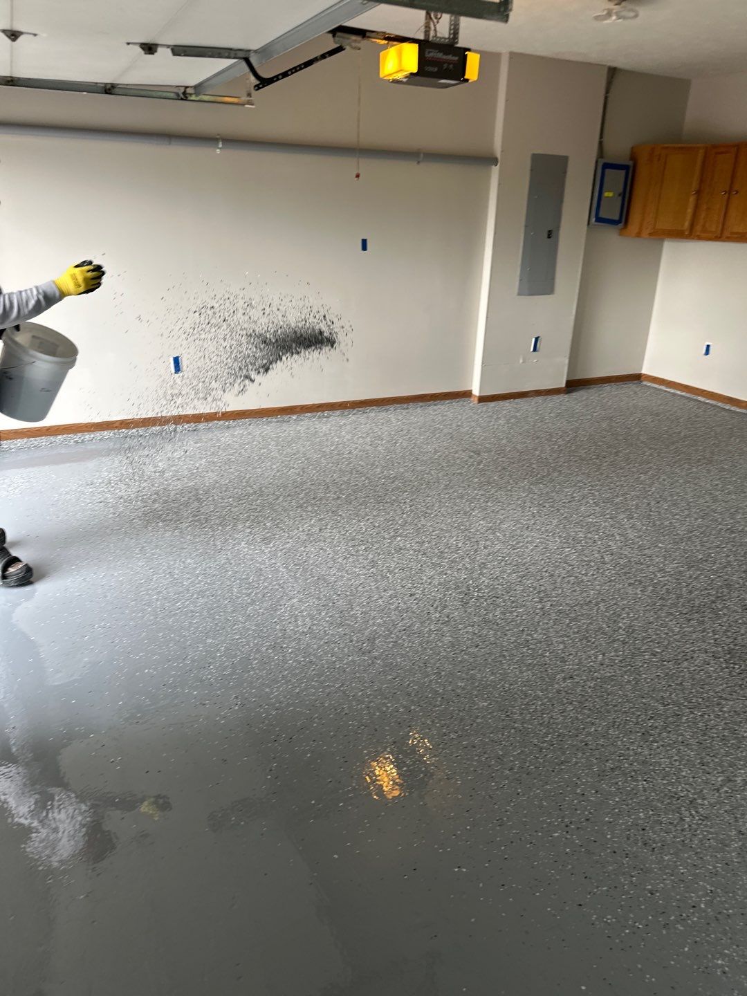 Epoxy Garage Floor Transformation and Concrete Repair in Beatrice by Goat Coatings