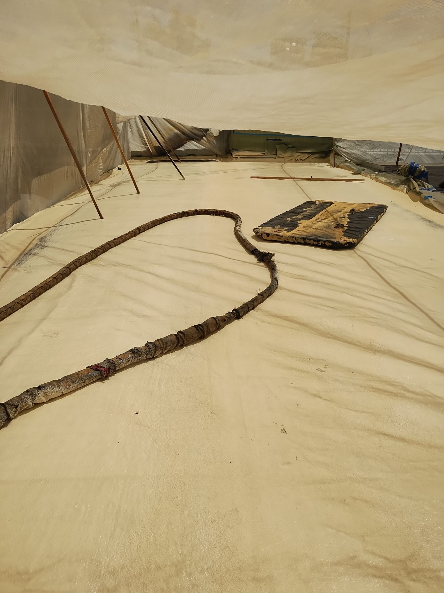 Foam Refurbish using General Coatings acrylic coatings and spray foam by Straight Edge Roofing Inc