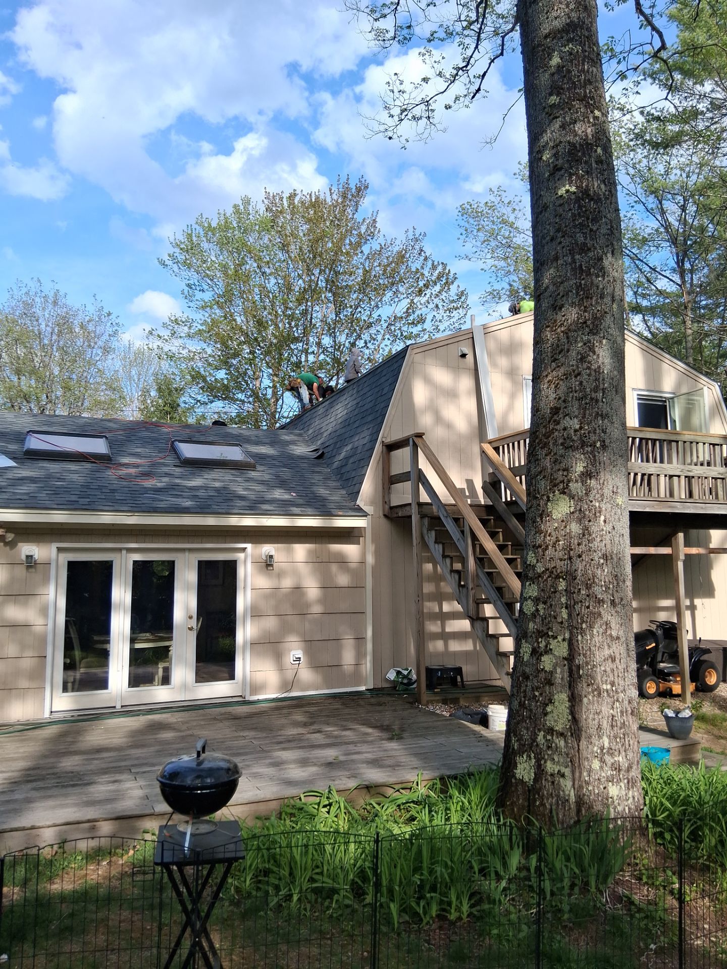 Asphalt Shingle Roof Replacement and Skylight Installation in Newport, NH by Tall pine roofing