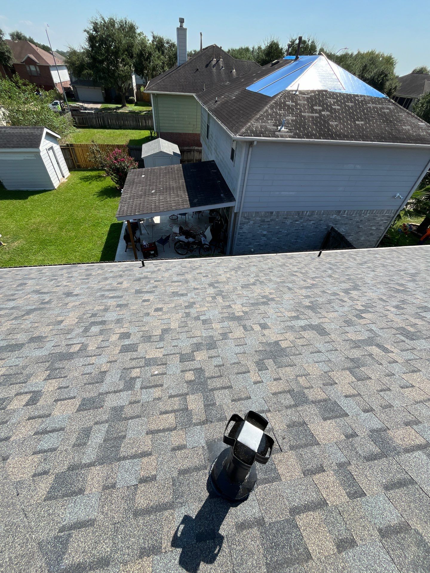 Reroof Project (Post Hurricane Beryl) by Berry Good Roofing 
