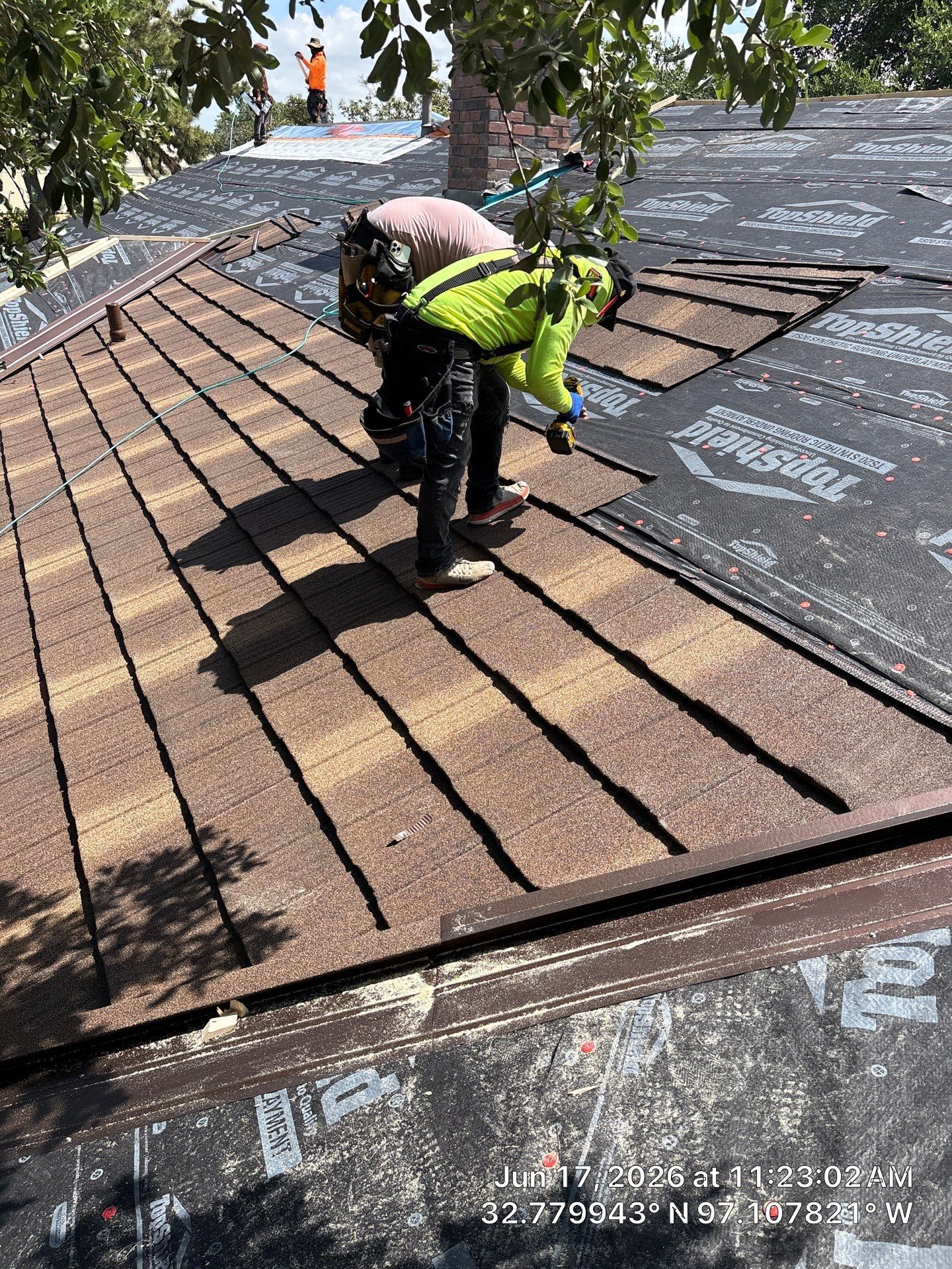 Decra Shake XD Install and Full General Contracting project in one of Arlington's beautiful communities by First United Roofing & Construction