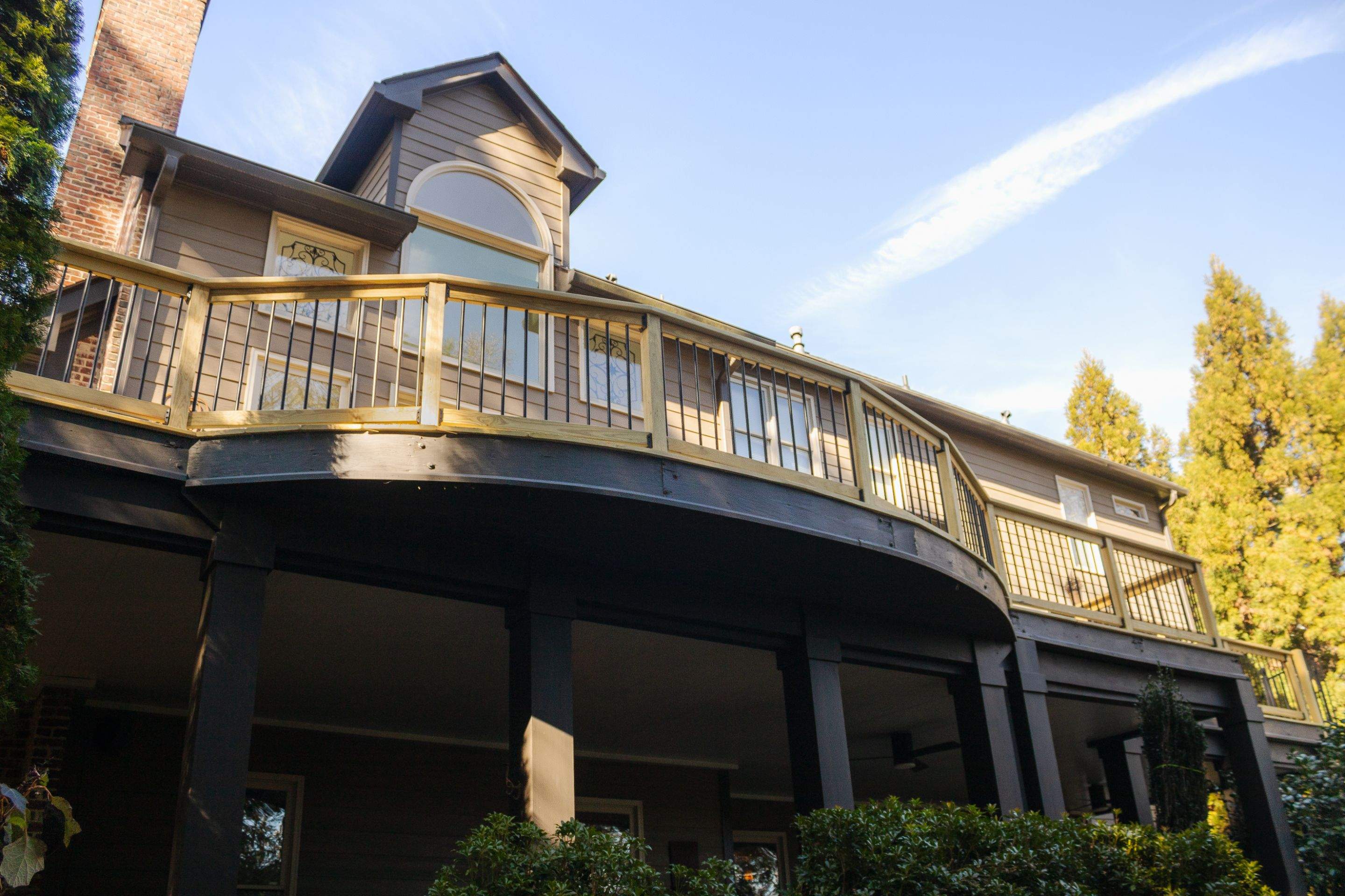 Deck Build using Pressure Treated Pine with Timbertech Deck Lighting by Nelson Exteriors 