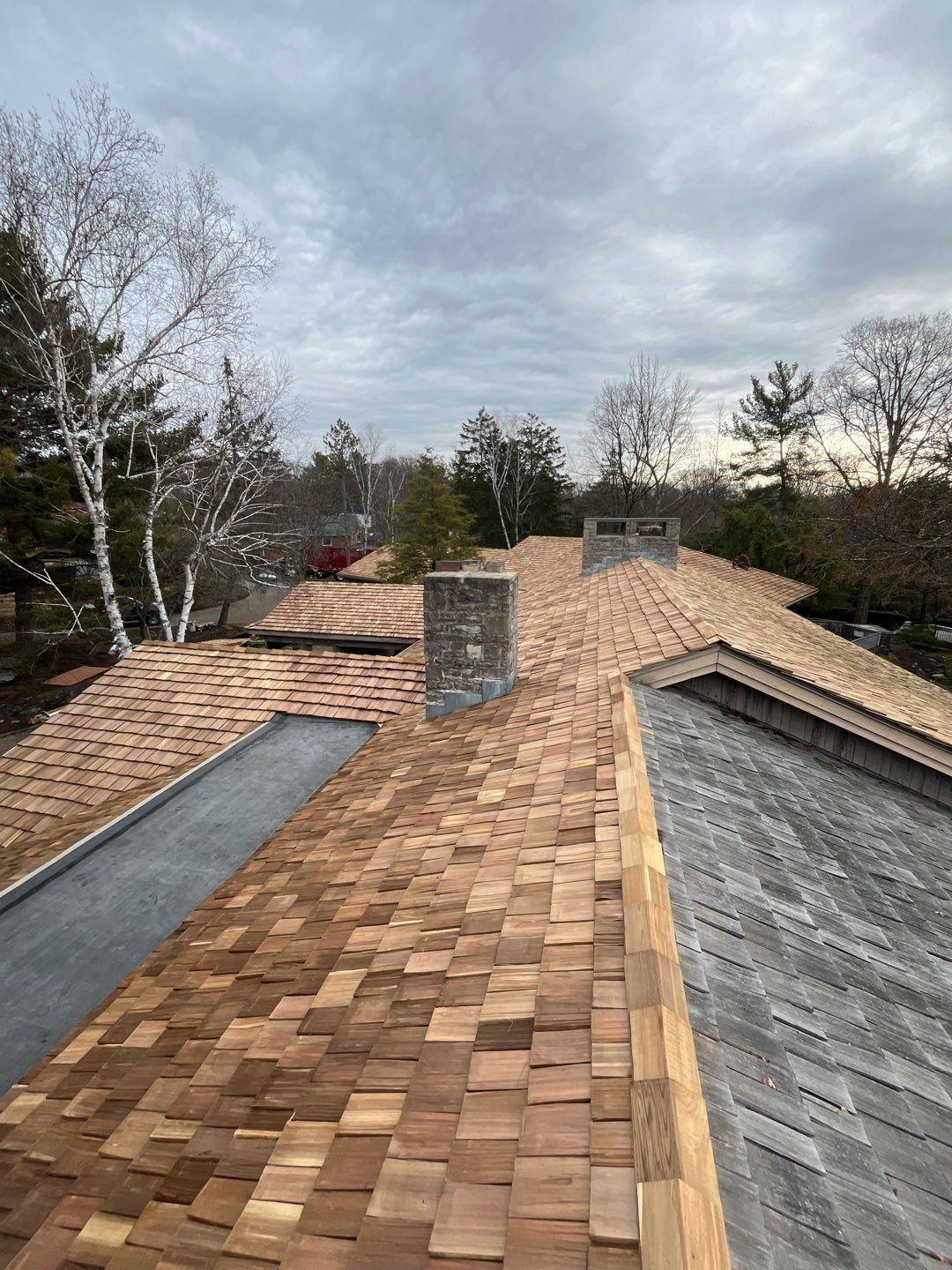 Wood Shake Roof Install by Nitro Roofing and Construction