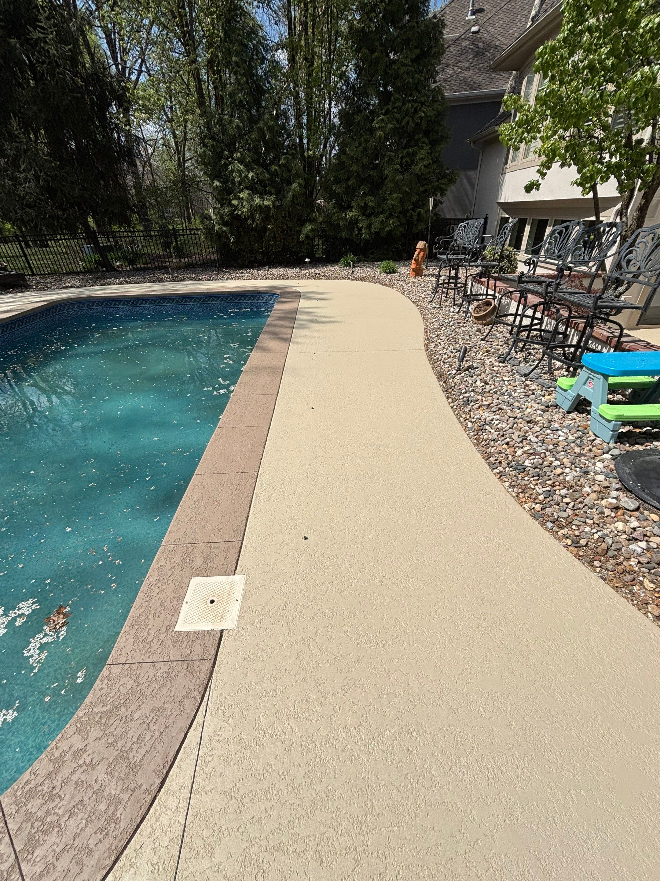 Pool Deck & Patio Resurface - Overland Park, KS by Big Red Decorative Concrete, LLC