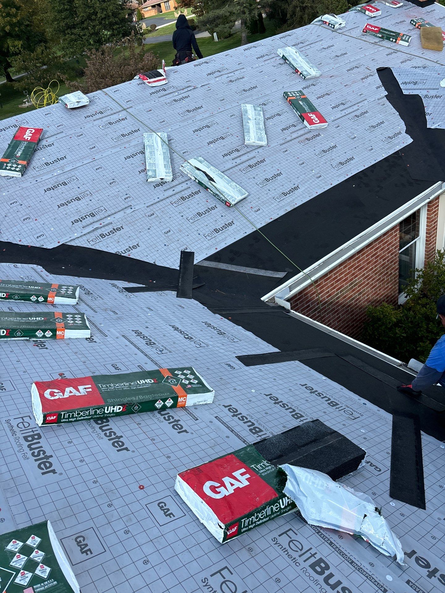 Residential Roofing Installation using Timberline UHDZ Shingles - Pewter Gray by RoofX 