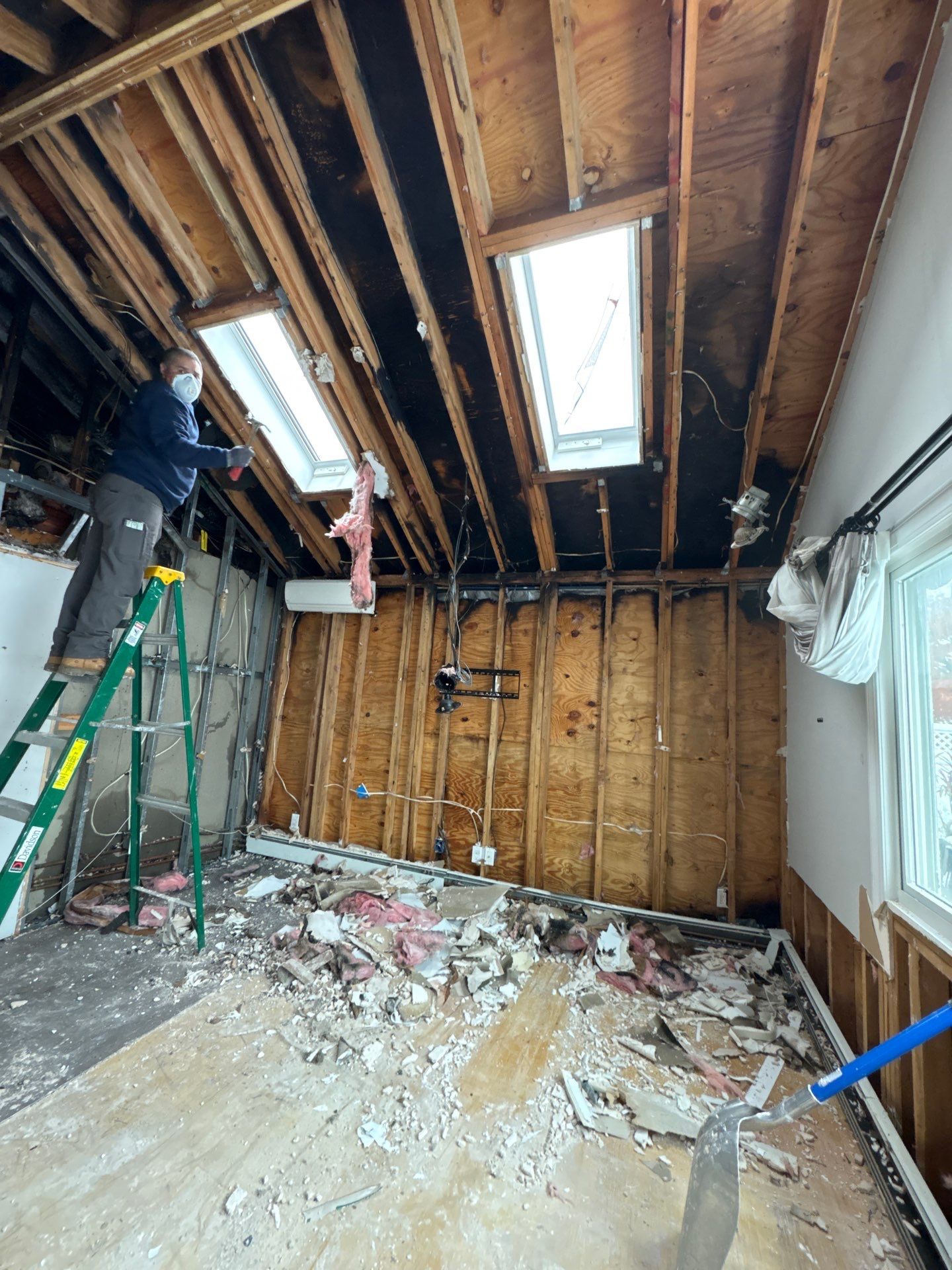 Residential Fire Damage Restoration and Full Reconstruction in Wantagh by EMS Restoration Corp