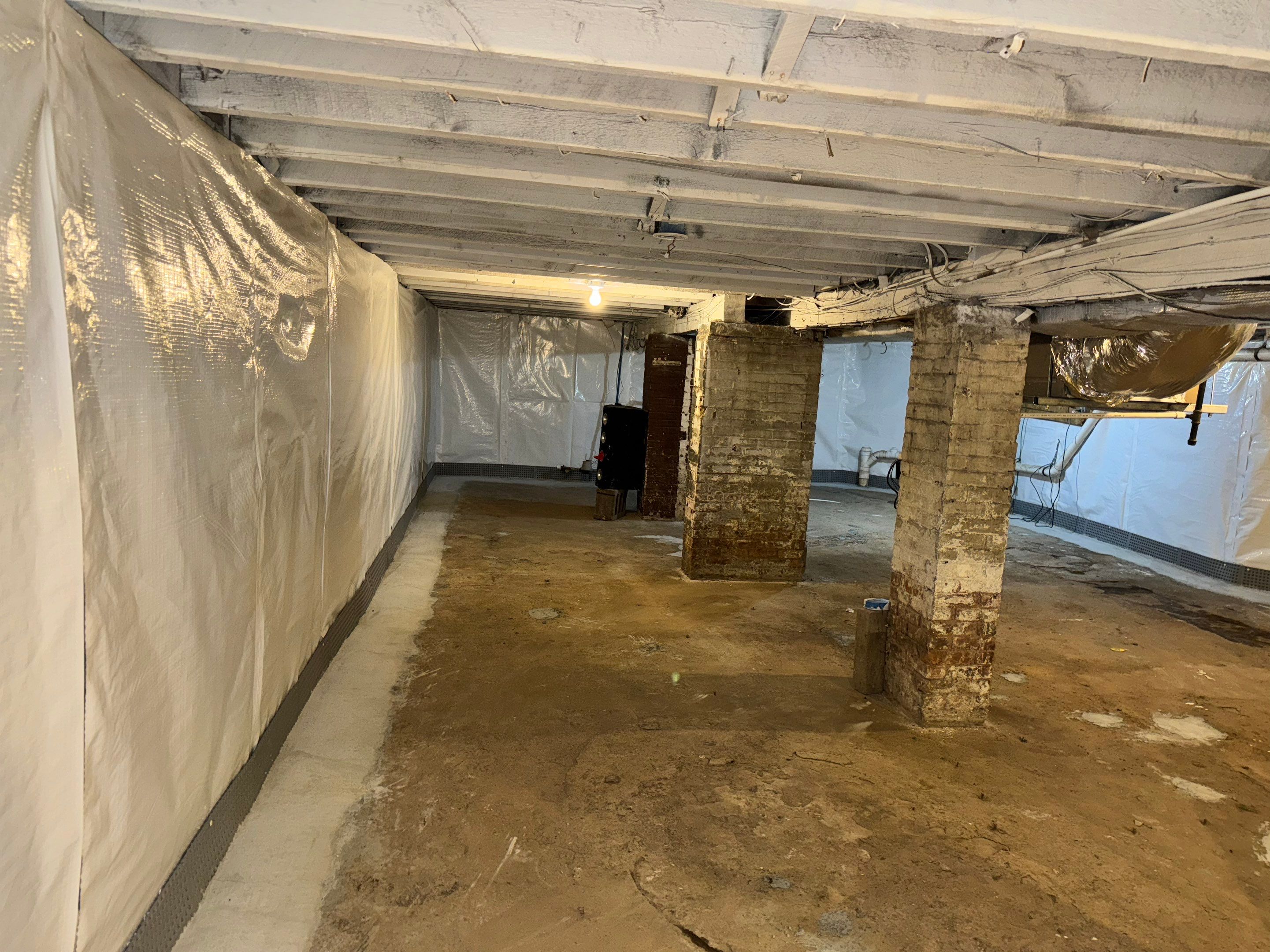 Interior French Drain & Wall Vapor Barrier in Newark, NJ  by Pure Service Pro, LLC 